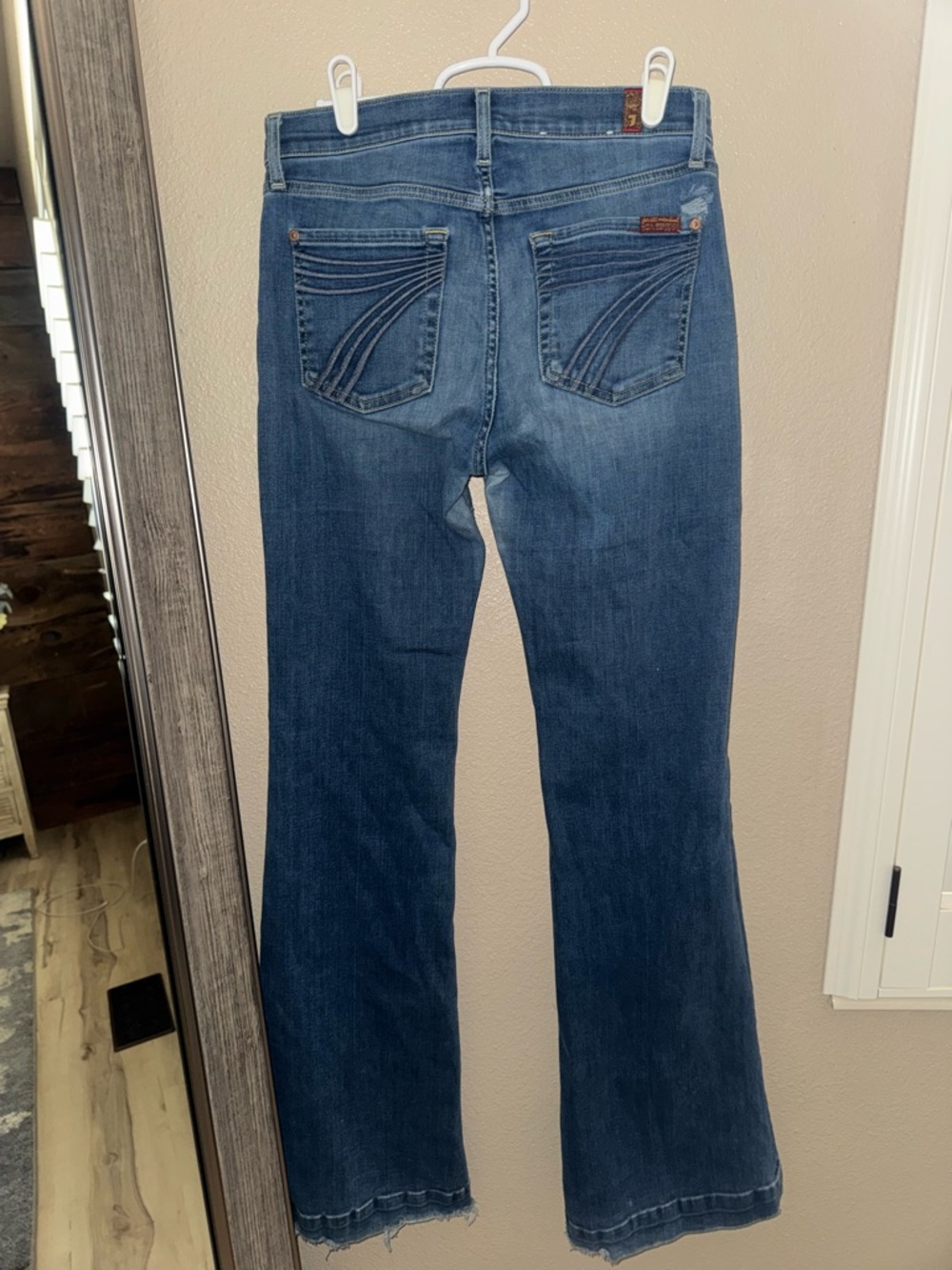 7 Of All Mankind Dojo Dark Blue Women's Flared Jeans